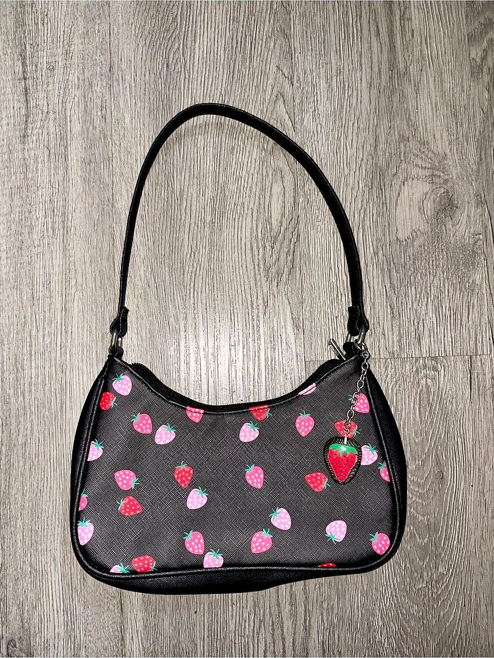 Forever 21 Y2K Strawberry Print Baguette Shoulder Bag Cottagecore Baddie